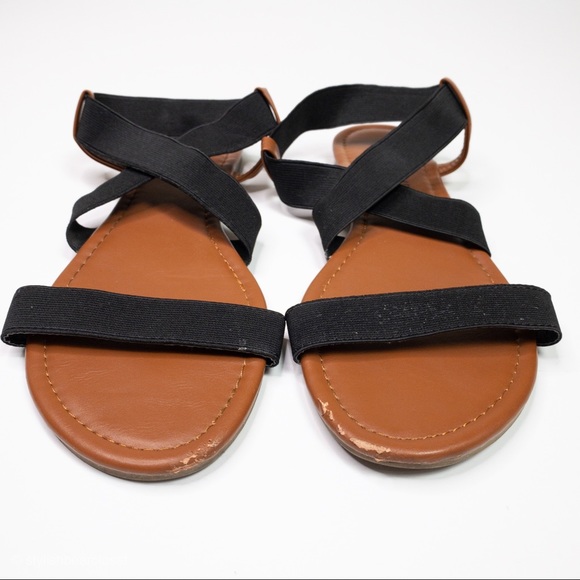 SandalUp Sandal Black Elastic With Faux Leather - Picture 3 of 5
